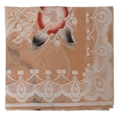 Heart Home Flower Printed Home Decorative Luxurious 4 Seater Cotton Center Table Cover/Table Cloth, 40"x60" (Soft Pink)-44HH082