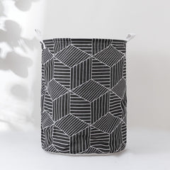 Kuber Industries Laundry Basket For Clothes|Foldable Laundry Hamper|Basket For Toys, Dirty clothes, Storage "45 LTR" (Black)