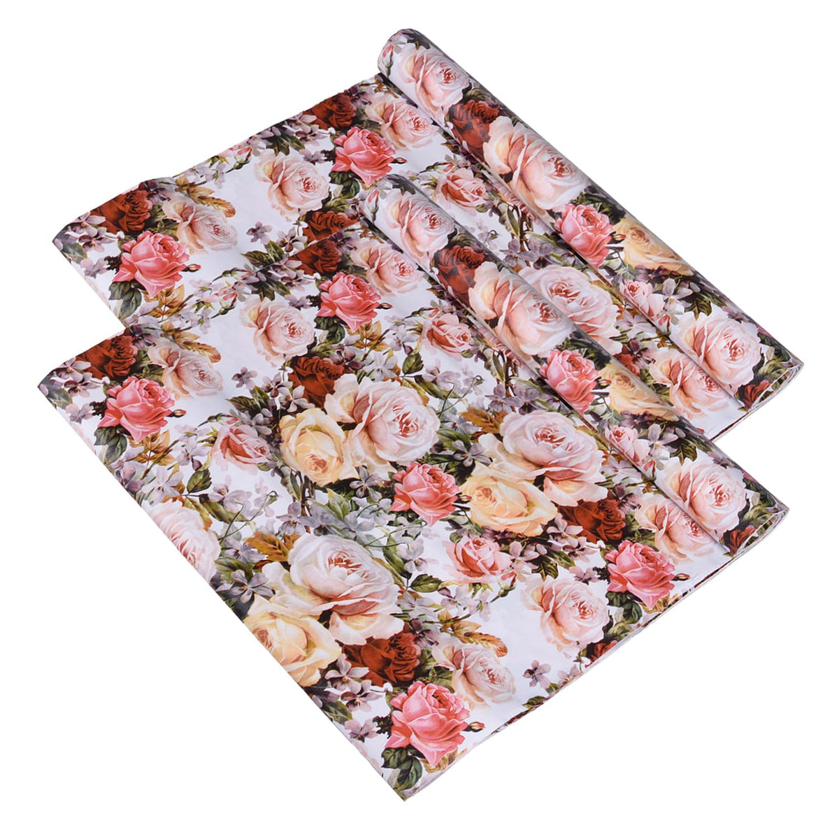 Heart Home Shelf Liner | Kitchen Cabinet Shelf Protector | Kitchen Liners for Cabinets and Drawers | Drawer Liner Mat | Gulab-Design Shelf Liner Roll | Cabinet Mat | 5 MTR | Pack of 2 | White