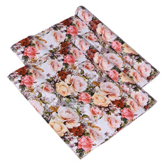 Heart Home Shelf Liner | Kitchen Cabinet Shelf Protector | Kitchen Liners for Cabinets and Drawers | Drawer Liner Mat | Gulab-Design Shelf Liner Roll | Cabinet Mat | 5 MTR | Pack of 2 | White