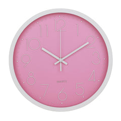 Kuber Industries Wall Clock | Fancy Watch Wall Clocks | Office Wall Clock | Clock for Living Room | Clock for Bedroom | Clock for Hall | Machinery-Quartz | 12 Inch | 2019-E Pink