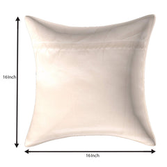 Kuber Industries Floral Sining Design 5 Piece Velvet Cushion Cover - 16"x16", White