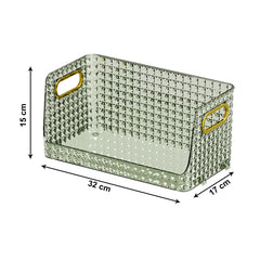 Kuber Industries Pack of 6 Multipurpose Jewellery and Cosmetic Storage Container| Makeup Perfume Organiser | Dressing Table organiser tray | Skincare Storage Box | YM.6585D | Dark Green