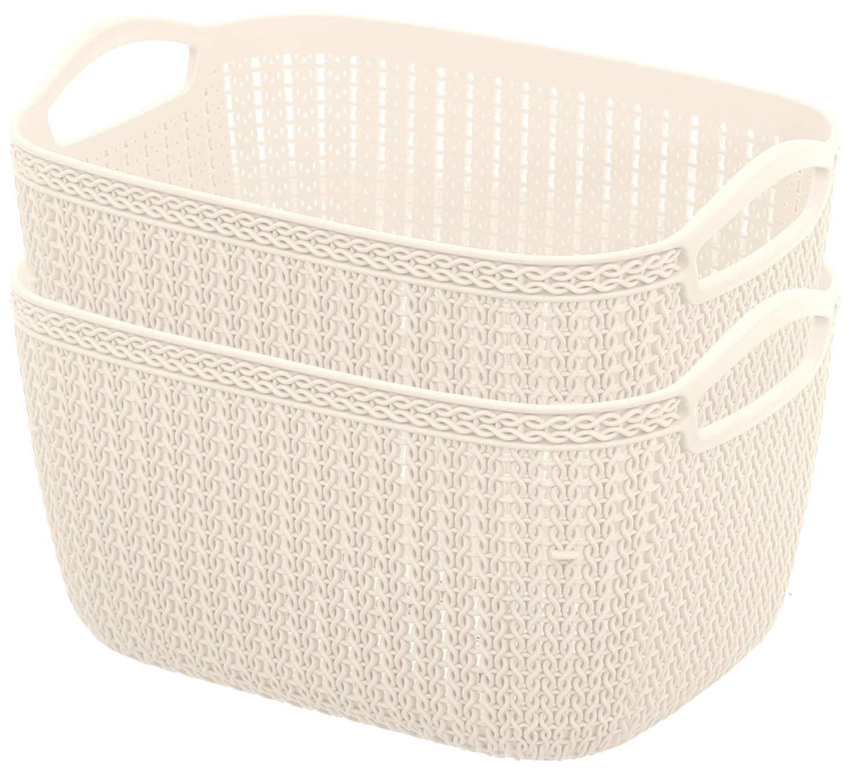 Kuber Industries Multipurpose Storage Box With Handles |Organizer Storage box for Drawers, Kitchen Storage for Fruits & Vegetables, Storage Basket for Toys