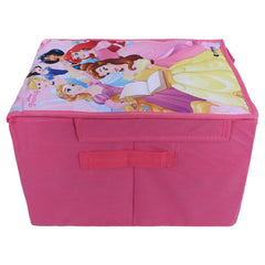 Kuber Industries Disney Princess Shirt Stacker|Wardrobe Organizer For Clothes|Non-Woven Wardrobe Organizer for Home With Lid|Pack of 2 (Pink)