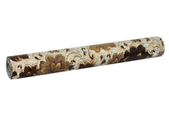 Heart Home Flower Printed Shelf Liners for Kitchen Shelves,cupboards,Wardrobe,Drawer, 5 Mtr- Pack of 2 (Brown)