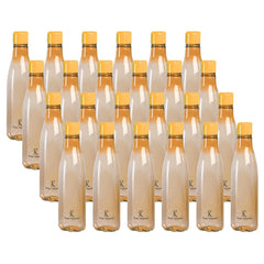 Kuber Industries BPA Free Plastic Water Bottles | Unbreakable, Leak Proof, 100% Food Grade Plastic | for Kids & Adults | Refrigerator Plastic Bottle Set of 4|Orange (Pack of 6)