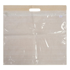 Heart Home Non-Woven Wardrobe Organizer/Gift Bags/Storage Bag For Store Saree, Lehenga, Suit With Transparent Window With Handle- Pack of 12 (Brown)