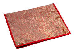 Kuber Industries Carry Design 3" inch Tranasparent PVC Single Saree Cover- Pack of 4 (Maroon)-HS_38_KUBMART21576