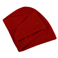 Kuber Industries Hair Wrapper|Hair-Drying Bathrobe Turban Towel|Stretchy Microfiber Quick Absorbent Hair Dry Salon Towel (Maroon)