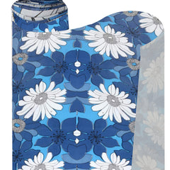 Kuber Industries Multiuses Floral Print Shelf Liners for Kitchen Shelves, cupboards, Wardrobe, Drawer, 10 Mtr (Blue)