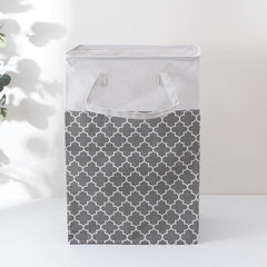 Kuber Industries Laundry Basket For Clothes|Foldable Laundry Hamper|Basket For Toys, Dirty clothes, Storage "45 LTR"-Pack of 5 (Grey)