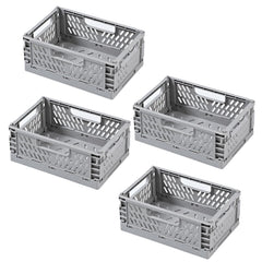 Kuber Industries Large Refrigerator Storage Crisper/Fridge Container without Lid-Pack of 4 (Grey)