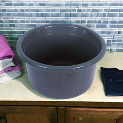 Heart Home Bath Tub | Versatile Utility Gaint Tub | Plastic Bath Tub for Baby | Baby Bathing Tub | Clothes Washing Tub For Bathroom | Feeding Pan Tub | TUB-25 LTR | Gray