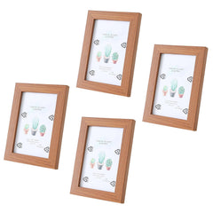 Kuber Industries Photo Frame For Home Décor|Use Horizontal & Vertical|Crystal Clear Glass|Perfect For Home, Office And Shop "11.6x16.7CM"-Pack of 4 (Brown)