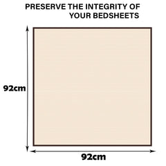 Kuber Industries Food Mat | Bedsheet Protector for Home | Reversible Bed Server Mat | Dot Square Mattress Protector for Home | Food Mat for Kids | 92 cm | Golden