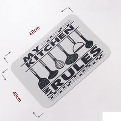 Homestic PVC Kitchen Floor Mat|Anti-Skid Backing|Mats for Kitchen Floor |Easily Washable|Idol for Home, Kitchen Entrance| CF-220808 | Multi