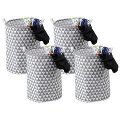 Kuber Industries Laundry Basket For Clothes|Foldable Laundry Hamper|Basket For Toys, Dirty clothes, Storage "45 LTR"-Pack of 4 (Grey)