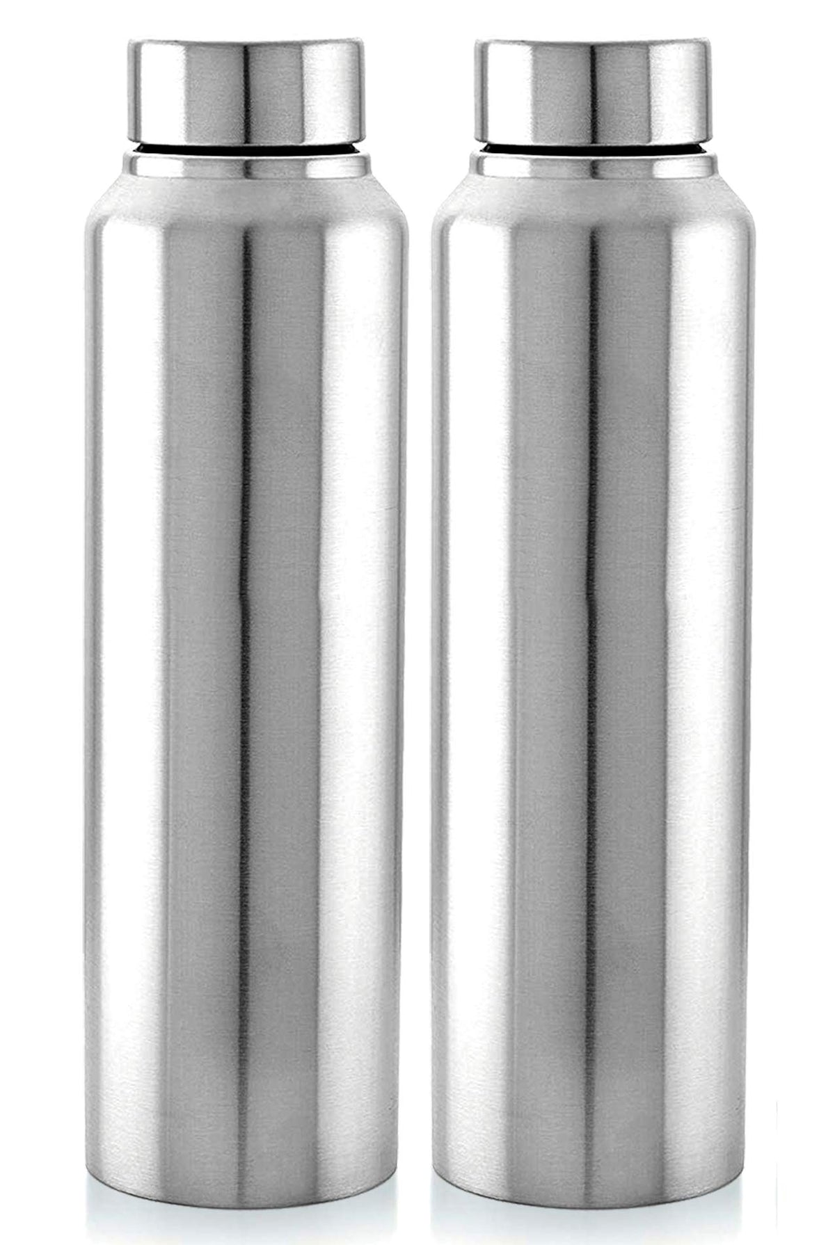 Kuber Industries Eagle Stainless Steel 2 Pieces Fridge Water Bottle/Refrigerator Bottle/Thunder, 1000 ML (Silver)-CTKTC043553