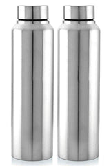 Kuber Industries Eagle Stainless Steel 2 Pieces Fridge Water Bottle/Refrigerator Bottle/Thunder, 1000 ML (Silver)-CTKTC043553