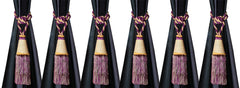 Kuber Industries Beads Beautiful Design Polyester 6 Pieces Curtain Tie Back Tassel Set (Purple) CTKTC33584