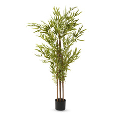 Homestic Bamboo Artificial Tree | Faux Bamboo Plant with Pot | 150 CM Plant | Tall Plant for Home Decoration | Silk Plant with 7 Trunks | Plastic | Bamboo | FH-Z150 |Green