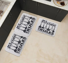 Homestic PVC Kitchen Floor Mat|Anti-Skid Backing|Mats for Kitchen Floor |Easily Washable|Idol for Home, Kitchen Entrance| CF-220808 | Multi