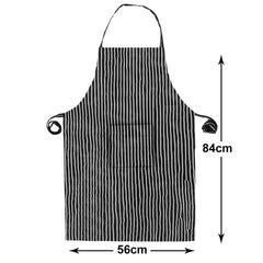Kuber Industries Linning Printed Oil Stain Resistant Cooking Kitchen Apron & Cap for Men Women, Set of 4 (Black)-50KM01018