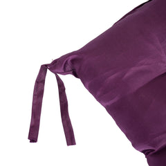 Heart Home Microfiber Square Chair Pad Seat Cushion for Car Pad, Office Chair, Indoor/Outdoor, Dining Living Room, Kitchen with Ties-Pack of 2, 18 * 18 Inch (Purple), Standard (HS_37_HEARTH020826)