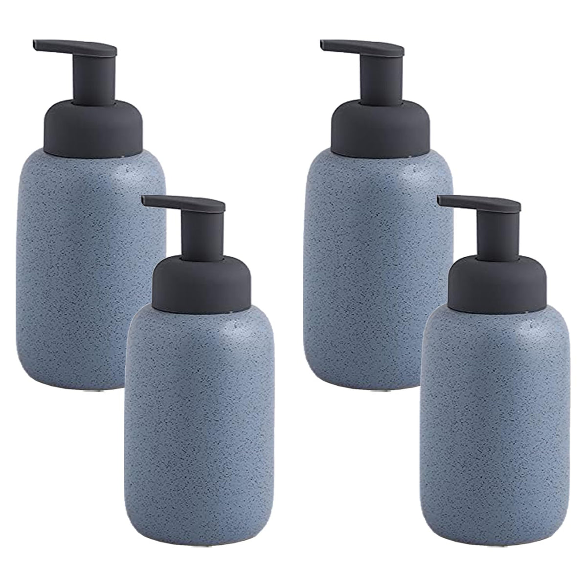 Kuber Industries Liquid Soap Dispenser | Handwash Soap Dispenser | Soap Dispenser for Wash Basin | Shampoo Dispenser Bottle | Bathroom Dispenser Bottle | Pack of 4 | JY00011 | 400 ml | Blue