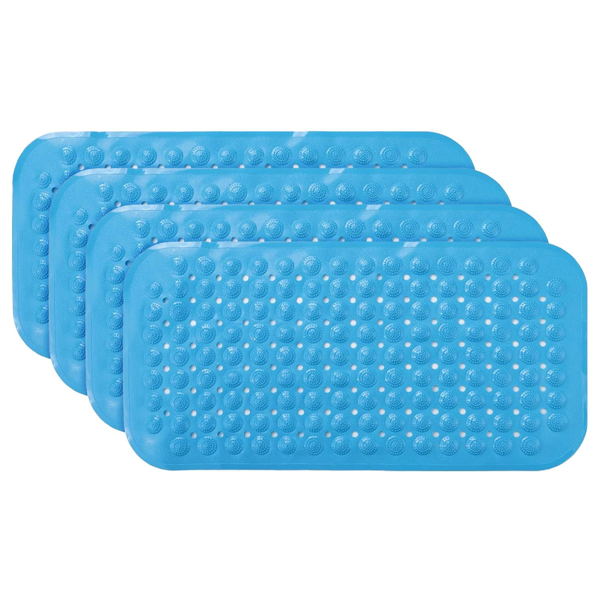 Kuber Industries Bath Mat | PVC Bathroom Mat | Shower Bath Mat | Floor Tub Mat | Bathroom Mud Mat | Anti-Skid Shower Bathroom Mat | M-YSD-35B |Pack of 4| Dark Blue