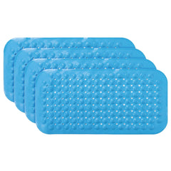 Kuber Industries Bath Mat | PVC Bathroom Mat | Shower Bath Mat | Floor Tub Mat | Bathroom Mud Mat | Anti-Skid Shower Bathroom Mat | M-YSD-35B |Pack of 4| Dark Blue