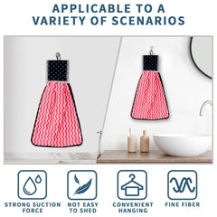 Kuber Industries Napkin | Washbasin Hanging Napkin | Kitchen Towel with Ties | Napkin for Kitchen | Zig Zag Napkin for Bathroom | Hand Towel for Kitchen | Pack of 3 | Multi