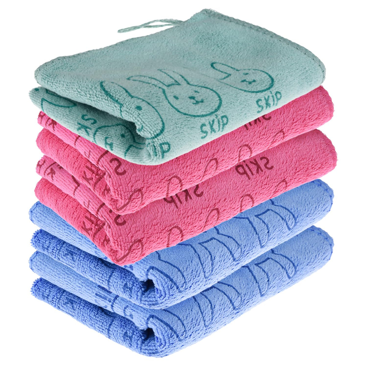 Heart Home Cleaning Towel | Reusable Cleaning Towel for Baby | Duster Towel for Home Cleaning | Skip Cleaning Cloth Towel with Hanging Loop | 30x40 | Pack of 5 | Multi