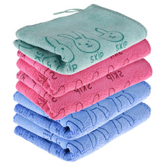 Heart Home Cleaning Towel | Reusable Cleaning Towel for Baby | Duster Towel for Home Cleaning | Skip Cleaning Cloth Towel with Hanging Loop | 30x40 | Pack of 5 | Multi