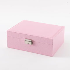 Kuber Industries Pack of 2 Mini Jewelry Box | Travel Jewellery Organizer Storage Box | Portable Case for Rings Earrings| Portable Jewelry Organizer | Proposal Gifts for Women Girl |YXX-026 | Pink