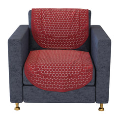 Heart Home Sofa Cover | Net Sofa Slipcover Set | Sofa Cover for Living Room | Sofa Cover for Hall | 5-Seater Sofa Cover for Home Decor | Dot Sofa Cover Set | Maroon