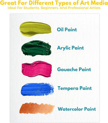 Kuber Industries Blank Cotton Canvas Boards for Painting "30x30" CM Pack of 18 (White)