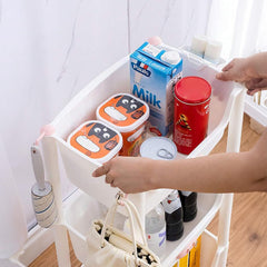 Kuber Industries (Set of 5) Slim Storage Organizer Rack | 4-Layer Rack for Storage | Laundry Organizers and Storage Racks | Side Rack for Kitchen | White