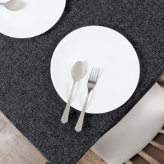 Kuber Industries Jute Dining Table Cover,60"X90" (Black)