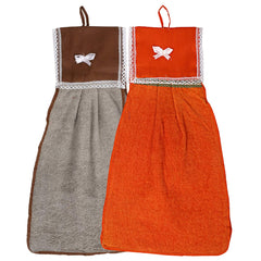 Kuber Industries 2 Piece 144 GSM Cotton Washbasin Napkin Towel Set - Multicolour