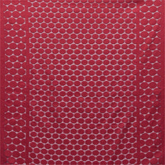 Heart Home Sofa Cover | Net Sofa Slipcover Set | Sofa Cover for Living Room | Sofa Cover for Hall | 5-Seater Sofa Cover for Home Decor | Dot Sofa Cover Set | Maroon