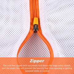 Heart Home Laundry Washing Bags | Reusable Mesh Laundry Bags | Washing Bags for Blouse-Bra-Panty-Hosiery-Lingerie-Jeans | Laundry Storage Bag | Clothes Bags | 12 Piece Set | White