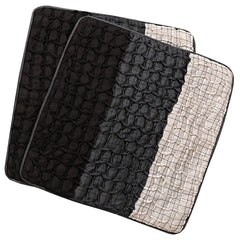 Kuber Industries Checkered 3 Piece Cotton Cushion Cover - 17"x17", Grey