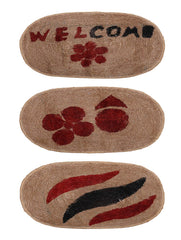 Kuber Industries Cotton 3 Pieces Anti Slip Door Mat 14.5"x21.5" (Brown) -CTKTC29291