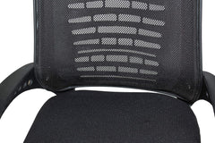 Kuber Industries Ergonomic Revolving Office Chairs for Work From Home | Comes with Armrest Support | Comfy Chair for Students | Work Chair for Office Executives Staff | Black