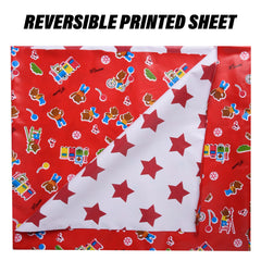Heart Home Baby Sheet | Reversible Baby Plastic Sheet | Crib Sheet for Baby | Bed Wetting Protector Sheet | Baby Mattress Sheet for Baby | Toddler Bed Sheet | 100x100 CM | Red