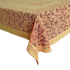 Kuber Industries Floral Printed Cotton 4 Seater Center Table Cover,40"x60" (Autunm Orange)-44KM051