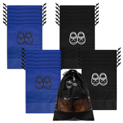 Heart Home Shoe Cover | Travel Shoe Storage Bags | Non-Woven Storage Bag | Shoe Cover with Drawstring | Shoe Organizer with Clear window | Pack of 24 | Multi