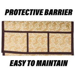 Kuber Industries Fridge Top Cover | Fridge Top Cover with Pockets | Refrigerator Top Cover for Kitchen | Fridge Top Cover with 6 Utility Pockets | Carry Fridge Cover | Golden